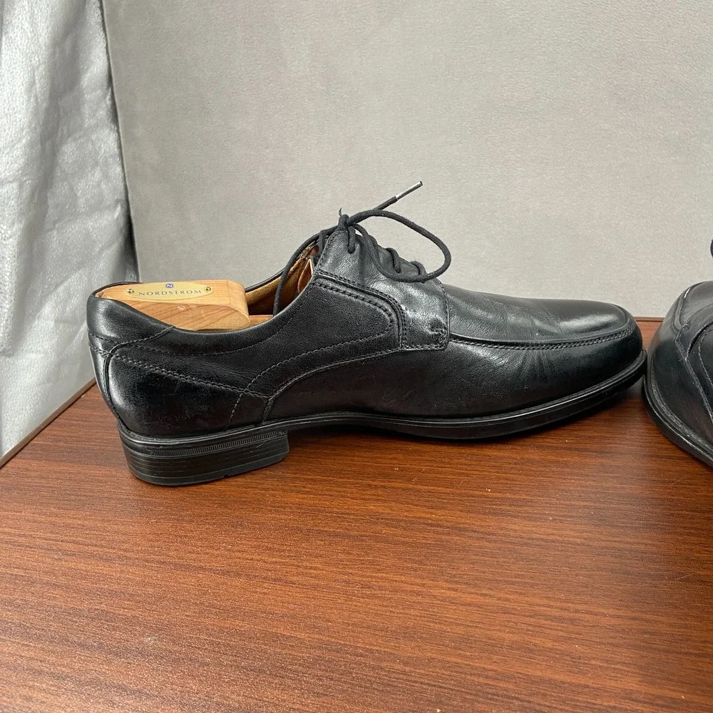 Florsheim Midtown 12136-001 Mens 9.5 D Dress Shoes Black Leather Moc Toe Oxford